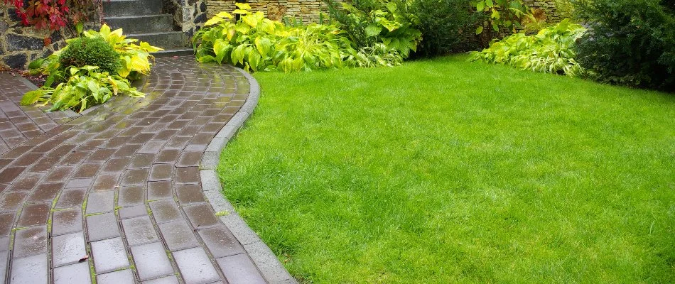 Walkway by a lawn in Mountain Brook, AL.